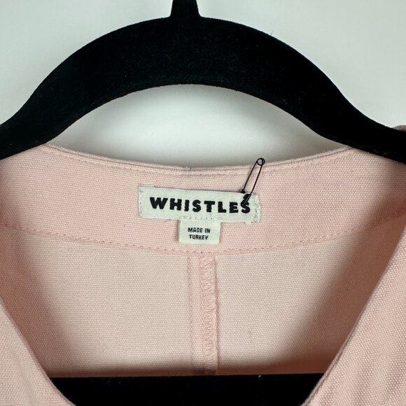 Whistles Alex Zip Front Tie Waist Sleeveless Jumpsuit Pale Pink Size 2 - Picture 9 of 12